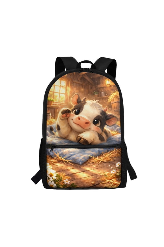 Cow Pattern Big Storage Space School Bookbag for Travel, Personalized Fine Craftsmanship School Backpack Wearproof Backpack Travel Bag