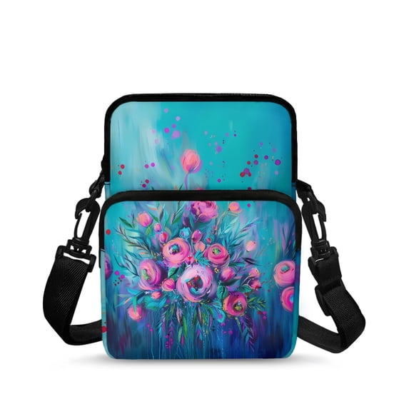 Uourmeti Crossbody Bag for Hiking and Travel, Zippered Front Pocket over Shoulder Bags for Women and Men, Messenger Sling Bag