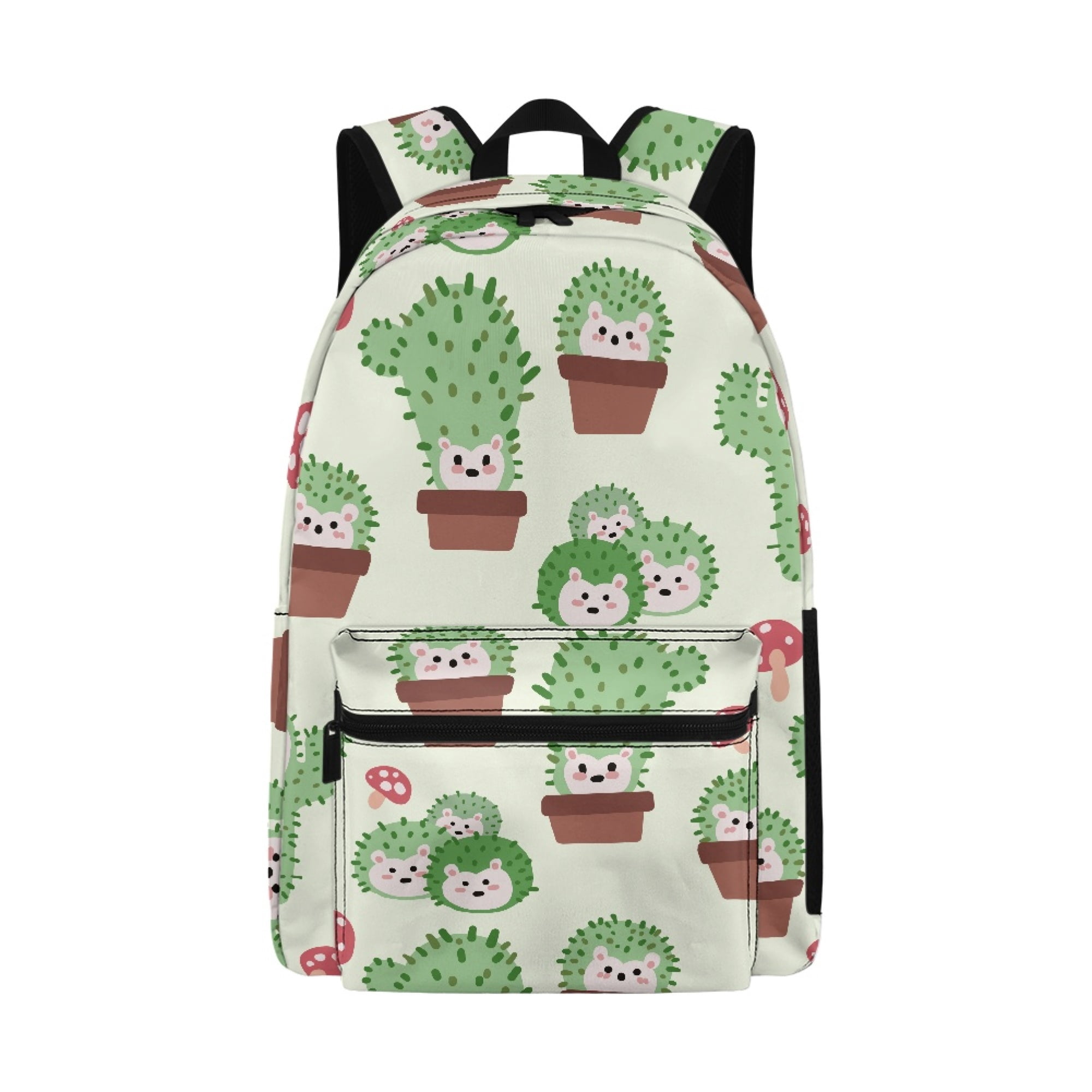Uourmeti Cute Casual Backpack with Cactus Hedgehog Design - Great for Daily School and Outdoor Travel