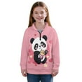 thumbnail image 1 of Uourmeti Cute Panda Bubble Tea Girls Casual Pullover Half Zip Sweatshirt Long Sleeve Pullover Sweatshirts Lightweight Trendy Fall for Daily Use Size 5-6, 1 of 7