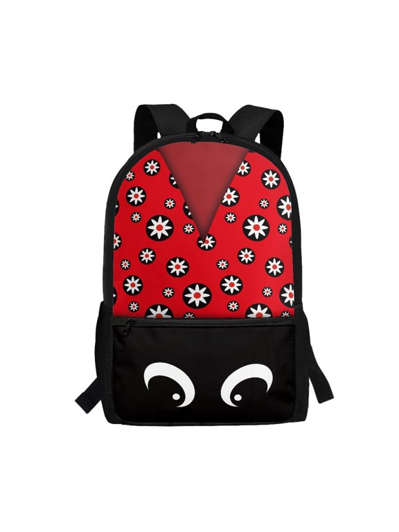 Daisy Face Fashion Backpack for Outdoor Travel, Smooth Zippers Lightweight School Backpack Roomy Storage Student Bookbag