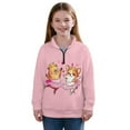 thumbnail image 1 of Uourmeti Dance Fox Capybara Print Quarter Zip Up Sweatshirt for Teen Girls Half Zipper Pullover Sweatshirts Trendy Fall Comfy Casual Loose Athletic Wear Size 7-8, 1 of 7