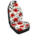 thumbnail image 1 of Uourmeti Deep Red Roses Car Seat Cover Full Surround Seat Covers for Cars Non-Slip Logo Customization 1 pcs Compatible with Vehicle Van, 1 of 6