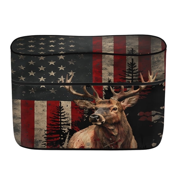 Uourmeti Deer Pattern RV Dual Propane Tank Cover for, Zipper RV Propane Tank Cover with Polyester Smooth Zipper Propane Tank Cover Table for Travel