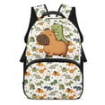 thumbnail image 1 of Uourmeti Dinosaur Print Personalized Backpack for Back to School Daily, Breathable Adjustable Shoulder Polyester School Backpack, 1 of 10