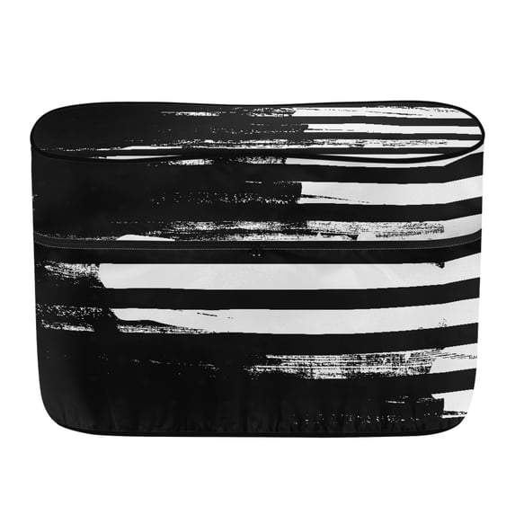Uourmeti Distressed Black White Stripes RV Propane Tank Cover for Camping, Polyester Camper Propane Tank Cover UV Resistant Propane Tank Cover for Travel Trailer