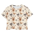 thumbnail image 1 of Uourmeti Dog Sports T-Shirt for Girls 5-6 Cute Animal Print Short Crew Neck Pullover Tops Lightweight Loose Crop Top, 1 of 6