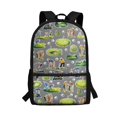 thumbnail image 1 of Uourmeti Durable 17 Inch Backpack for Shopping School, Roomy Interior Large Capacity Rich Texture School Backpack, Funny Golf Print, 1 of 6
