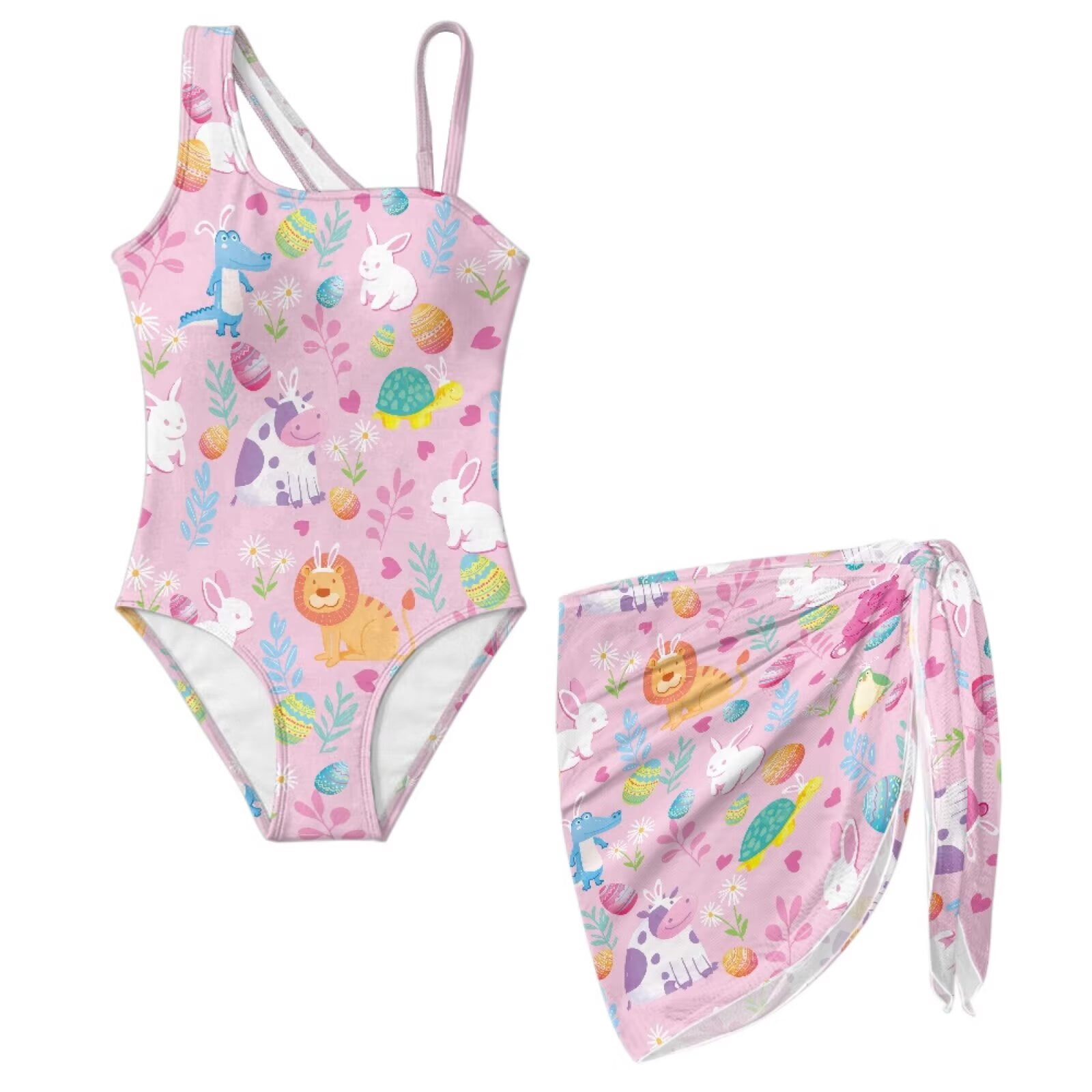 Uourmeti Easter Eggs Cute Rabbit Swimwear for Girl Age 7-18,Happy ...