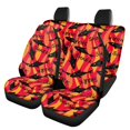 thumbnail image 1 of Uourmeti Fire Shark Print Car Seat Covers 3 PCS Car Seat Covers Full Set Breathable Non Slip Suitable for Truck Sedans, 1 of 10
