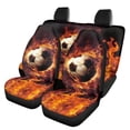 thumbnail image 1 of Uourmeti Flames Football Car Front Seat Covers 3 Pack, Seat Protection Cover Polyester Breathable Easy to Install for Cars Trucks Vehicles Interior, 1 of 10