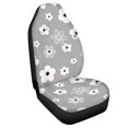 thumbnail image 1 of Uourmeti Floral Gray White Car Seat Cover Soft Seat Covers for Cars Logo Customization Anti-Scratch 1 Piece Compatible with Suv Auto, 1 of 6