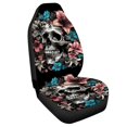thumbnail image 1 of Uourmeti Floral Skull Car Seat Cover Durable Anti Wear Front Car Seat Cover, Long Time Use Personalized Compatible with Auto Vehicle Trucks, 1 of 6