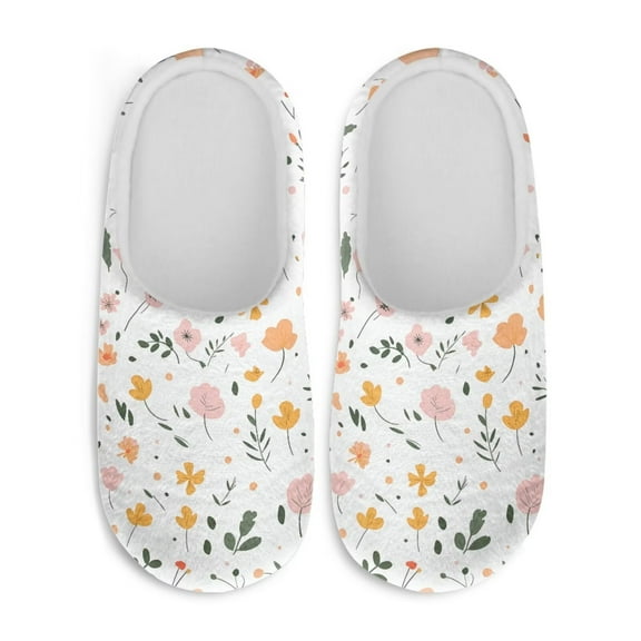 Uourmeti Flowers Guest Slippers Anti-slip Non-slip Slip On Comfortable Washable Indoor Home Hotel Women Slippers