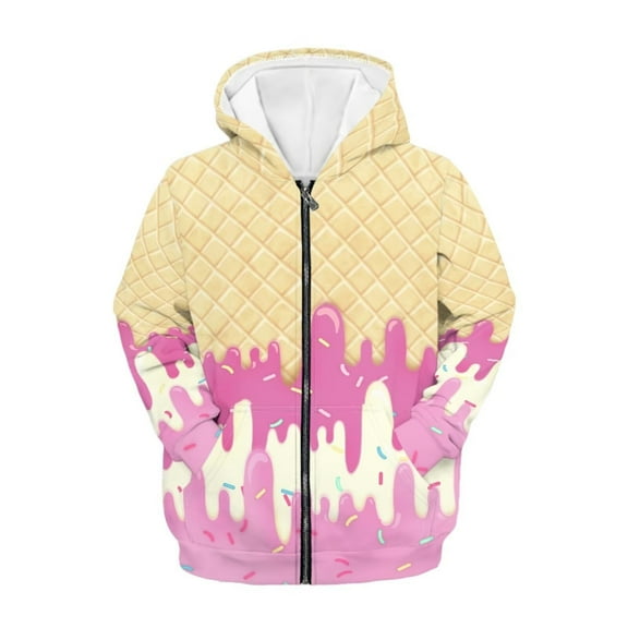 Uourmeti Galaxy Rainbow Polka Dot Teen Girls Hooded Pullover Long Sleeve Soft Comfy with Pockets Casual Loose Top for Travel Size 6-9