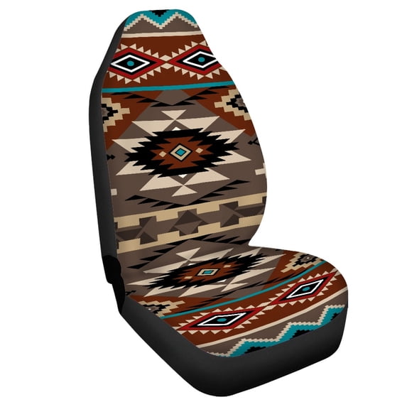 Uourmeti Geometric Car Seat Cover 1 Piece, Seat Covers for Cars Polyester Easy Install Anti-Fade for Suv Vehicle Regular Car Seats