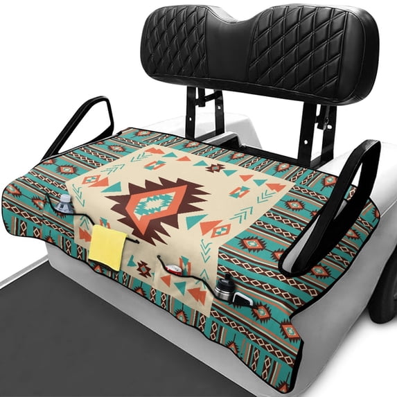 Uourmeti Geometric Southwest Golf Cart Seat Cover Breathable, Non-slip Golf Cart Seat Covers Fit for Club Cars