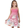 thumbnail image 1 of Uourmeti Girls Axolotl Donuts Dresses 5-6Y Cute Spaghetti Strap Beach Sundress Casual Flared Swing A-Line Tiered Dresses for Girls Princess Holiday Clothes, 1 of 7
