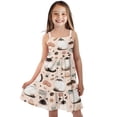 thumbnail image 1 of Uourmeti Girls Cute Cat Summer Dress Causal Spaghetti Strap Cami Dress Boho A Line Swing Tiered Dresses Play Party School Beach Sundress,11-12t, 1 of 6