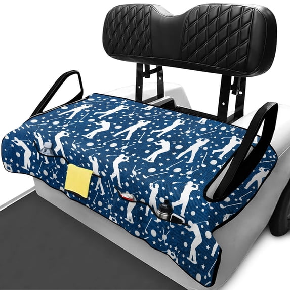 Uourmeti Golf Cart Seat, Compatible with Summer, Suitable for Club Car Soft, Golfer Silhouette Pattern
