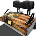thumbnail image 1 of Uourmeti Golf Cart Seat Cover with Pockets Terry Cloth, Compatible with Sports Club Car Golf Cart, for EZGO 2 Passenger, Bald Eagle Patriotic, 1 of 8