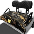 thumbnail image 1 of Uourmeti Golf Cart Seat Covers Easy to Install Warp Knitted Terry Cloth, Compatible with Summer Club Car Golf Cart, for 2-Seat Golf Carts EZGO TXT RXV, Black Marble, 1 of 8