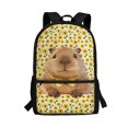 thumbnail image 1 of Uourmeti Guinea Pig & Sunflower Print Smooth Zippers Daypack for Travel Work, Soft Adjustable Comfort Straps Backpack Durable School Backpack, 1 of 6