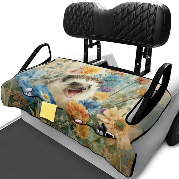 Uourmeti Hedgehog Floral Pattern Golf Cart Seats Cushion Lightweight, Fit for Sports Golf Carts Suitable for Club Car EZGO
