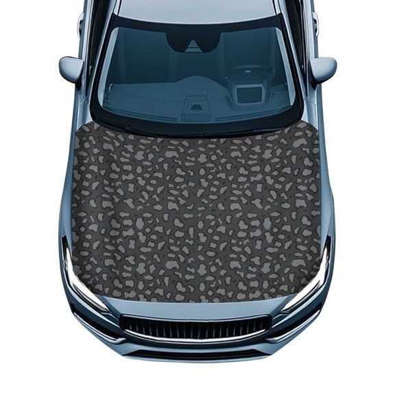 Uourmeti High Temperature Resistant Automotive Accessories, Art Dark Leopard Print Car Hood Decoration Stretch Fabric Sunproof Car Hood Cover for Pickup Sedans Trucks