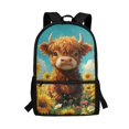 thumbnail image 1 of Uourmeti Highland Cow Pattern Lightweight Backpack for Daily Use Travel, Durable Fabric Fine Craftsmanship School Backpack Large Capacity Student Bookbag, 1 of 6