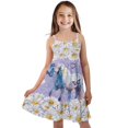 thumbnail image 1 of Uourmeti Horse Daisy Print Girls Summer Dress Spaghetti Strap Causal Tank Dresses Beach Play Sundress for Girls Cute Clothes Soft Twirl Tiered Dresses 3-4T, 1 of 7