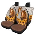 thumbnail image 1 of Uourmeti Horse Sunflower Butterfly Design Car Seat Covers Full Set Auto Interior Decor Protector Easy to Install Washable Non Slip Fit for Sedans Trucks, 1 of 9