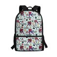 thumbnail image 1 of Uourmeti Ice Hockey Player Pattern Backpack, Large Storage School Backpack 17 Inch Personalized Student Bookbag for Outdoor Travel, 1 of 6