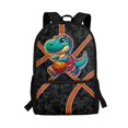 thumbnail image 1 of Uourmeti Independent Compartment Backpack for Shopping Travel, 17 Inchs Fashion School Backpack, Basketball Dinosaur Pattern, 1 of 6