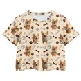 thumbnail image 1 of Uourmeti Kids Dog T-Shirt for Girls 7-8 Summer Short Crop Top Casual Loose Crew Neck Pullover for Sports School, 1 of 6