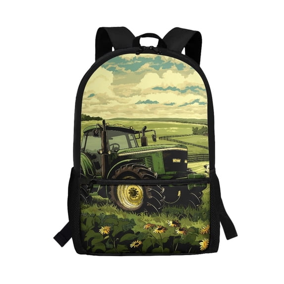 Uourmeti Large Capacity 17 Inch Backpack for Travel School, Personalized Smooth Zipper Adjustable Comfort Straps School Backpack, Farm
