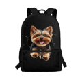 thumbnail image 1 of Uourmeti Large Capacity Backpack for Work Travel, 17 Inch Smooth Zipper School Backpack, Running Dog Pattern, 1 of 6