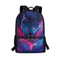 thumbnail image 1 of Uourmeti Lightning Wolf Smooth Zipper Backpack, 17 Inch Durable Fabric Everyday Backpack Large Capacity School Backpack for Adults, 1 of 6