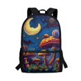 thumbnail image 1 of Uourmeti Lightweight 17 Inch Backpack for Camping Work, Stylish Comfort Straps Front Pocket For Small Items School Backpack, Mushroom and Snail Pattern, 1 of 6