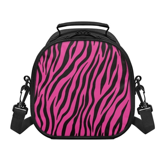 Uourmeti Lightweight Kids Insulated Lunch Bag for Travel School, Premium Fabric Spacious Design Kids Lunch Bag, Zebra Stripe Design