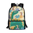 thumbnail image 1 of Uourmeti Mama Dino and Babies Polyester Backpack, Smooth Double Zipper Daypack 17 Inch Large Storage School Bookbag for Daily Use Travel, 1 of 6