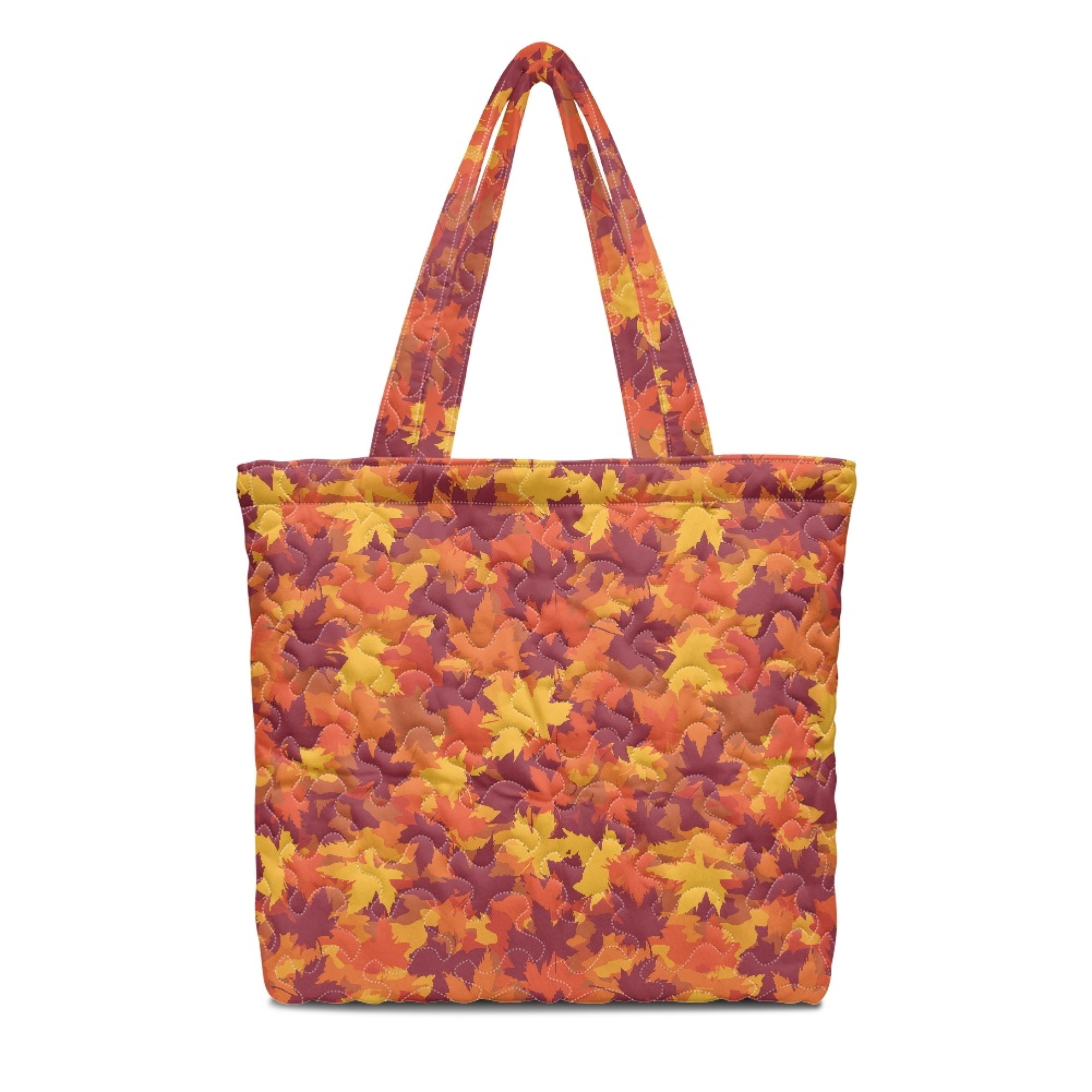 Uourmeti Maple Leaf Design lightweight Quilted Shopping Bag, Stretch ...