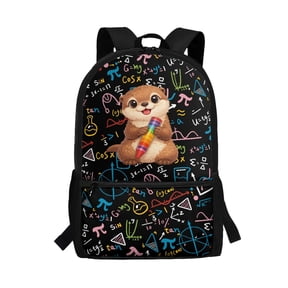 Uourmeti Math Science Doodle Print Backpack for Teens, 17 Inchs Roomy Storage Personalized School Backpack for Daily Use Work
