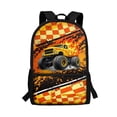 thumbnail image 1 of Uourmeti Monster Truck Design Spacious Compartment Backpack for Travel School, Durable Fabric Adjustable Shoulder Straps School Backpack Soft Student Bookbag, 1 of 6