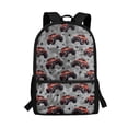 thumbnail image 1 of Uourmeti Monster Truck Print Backpack for Men, 17 Inch Personalized Large Capacity Polyester Daily Backpack for Work Travel, 1 of 6