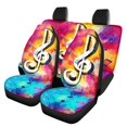 thumbnail image 1 of Uourmeti Music notes Car Seat Covers Full Set Softy Seat Protectors Interior Decor Polyester Car Seat Covers Set Fit for Cars Trucks, 1 of 10