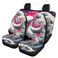 thumbnail image 1 of Uourmeti Octopus Wave Art Pattern Car Seat Covers Full Set Breathable Automotive Seat Cover Durable 3 PCS Car Seat Cover Full Set Fit for Cars Truck, 1 of 10