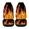 thumbnail image 1 of Uourmeti Orange Fire Flame Print Car Seat Covers Front Seats Only Universal Bucket Seat Protector for Women Men Breathable Cushion Covers for Trucks Suv Vans Interior Decor, 1 of 7
