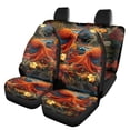 thumbnail image 1 of Uourmeti Orange Octopus Tropical Print Car Seat Covers Breathable Automotive Seat Cover, Lightweight Compatible with Cars Trucks, 1 of 10