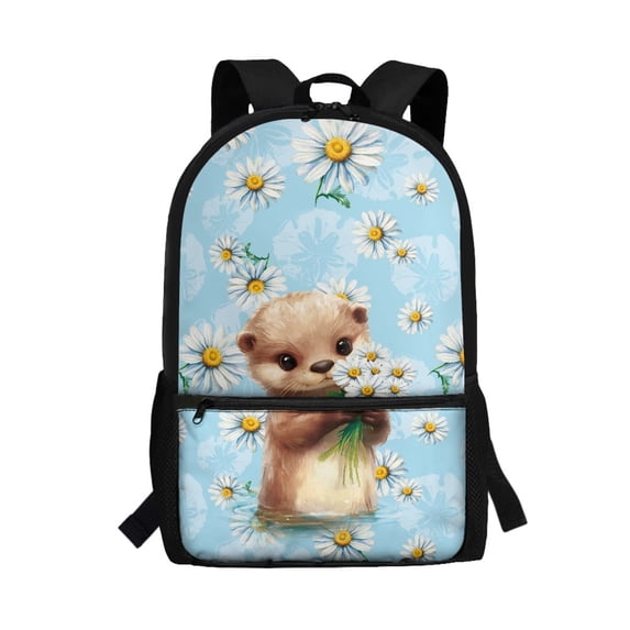 Uourmeti Otter Soft Daypack, 17 Inch Fine Workmanship Backpack Polyester Backpack for Women